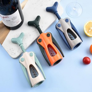 Wing Corkscrew, Ergonomic Wine Bottle Opener, Stainless Steel Corkscrew for Home, Bar (Light Green)