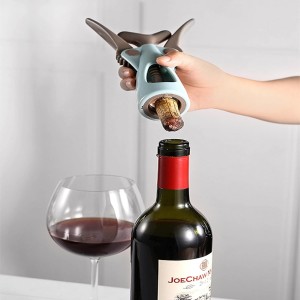 Wing Corkscrew, Ergonomic Wine Bottle Opener, Stainless Steel Corkscrew for Home, Bar (Light Green)