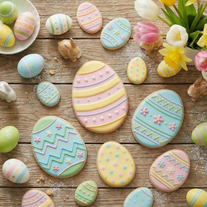 3 Pcs Easter Fun Egg Cookie Cutters Set 4.5