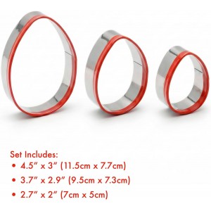 3 Pcs Easter Fun Egg Cookie Cutters Set 4.5