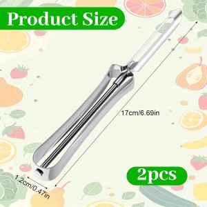 2 Pack Stainless Steel Potato Peelers for Kitchen, Swivel Fruit Vegetable Peeler with Easy Grip Ergonomic Handle Rotary Peeler for Carrot Potato Fruit Dishwasher Safe Kitchen Tool