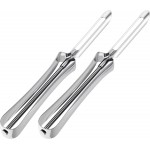 2 Pack Stainless Steel Potato Peelers for Kitchen, Swivel Fruit Vegetable Peeler with Easy Grip Ergonomic Handle Rotary Peeler for Carrot Potato Fruit Dishwasher Safe Kitchen Tool
