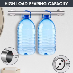 18 Piece Brushed Nickel Bathroom Hardware Set, Towel bar Set Include 24 inch Silver Towel bar, Bathroom Towel Rack, Towel Ring, Toilet Paper Holder, Towel Hook, Bathroom Accessories Set