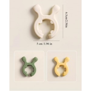 3 Pack Silicone Pot Clip Utensil Rest, Deer Antler Spoon Holder for Pot Handles, Boil Over Guard & Lid Lifter, Heat Resistant Spoon Rest for Kitchen, Fits Handles 0.5