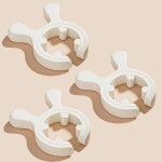 3 Pack Silicone Pot Clip Utensil Rest, Deer Antler Spoon Holder for Pot Handles, Boil Over Guard & Lid Lifter, Heat Resistant Spoon Rest for Kitchen, Fits Handles 0.5