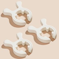 3 Pack Silicone Pot Clip Utensil Rest, Deer Antler Spoon Holder for Pot Handles, Boil Over Guard & Lid Lifter, Heat Resistant Spoon Rest for Kitchen, Fits Handles 0.5