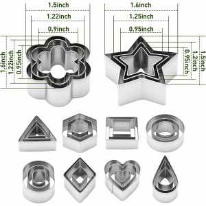 kinice 30 Pcs Mini Stainless Steel Cookie Cutters Set with Storage Box, Small Shape Baking Molds for Cookies, Polymer, Fruit, DIY Baking for Kids, Parties, Holidays & Kitchen Tools