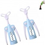 Wing Corkscrew 2 Packs, Wine Opener with Cork Screw for Kitchen, Restaurants, Bar (Blue)