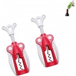 Wing Corkscrew 2 Packs, Wine Opener with Cork Screw for Kitchen, Restaurants, Bar (Red)