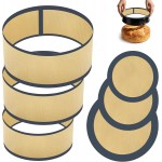 3 Set Silicone Baking Mat for 4, 7, 9 Inch Springform Pan Protector Prevent Cake from Sticking to Bottom and Side Easy Clean Nonstick Silicone Liners for Baking Cheesecake Pan