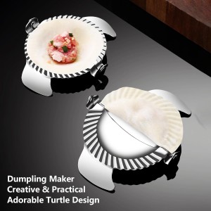 Dumpling Maker Stainless Steel Ravioli Gyoza Dough Pierogi Pie Press Mold Former (3.15 inch / 80mm)