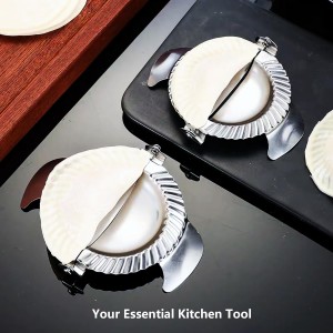 Dumpling Maker Stainless Steel Ravioli Gyoza Dough Pierogi Pie Press Mold Former (3.15 inch / 80mm)