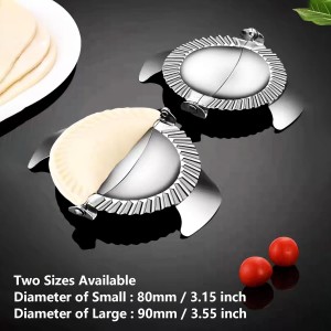 Dumpling Maker Stainless Steel Ravioli Gyoza Dough Pierogi Pie Press Mold Former (3.15 inch / 80mm)