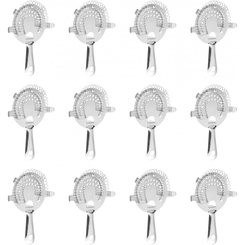 Stainless Steel Hawthorne Strainer – Cocktail Strainer Set for Smooth Pouring – Durable Bar Tool for Shakers and Mixing Glasses – Ideal for Home Bars, Bartenders, and Lounges (Pack of 12)