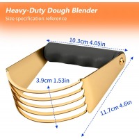 SmileCat Stainless Steel Dough Blender, Dishwasher-Safe Pastry Cutter, Biscuit Cutter, Butter Cutter for Baking. Gold