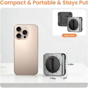 Mechanical Kitchen Timer with Magnet: Wind Up Cooking Timer Clock with Loud Alarm, Kitchen Timers for Cooking, No Battery Manual Food Timer for Baking, BBQ, Seniors & Daily Reminders