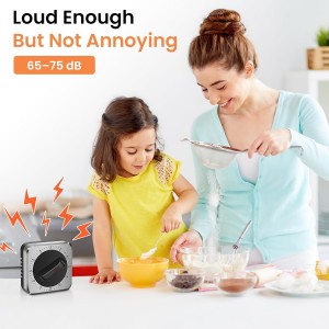 Mechanical Kitchen Timer with Magnet: Wind Up Cooking Timer Clock with Loud Alarm, Kitchen Timers for Cooking, No Battery Manual Food Timer for Baking, BBQ, Seniors & Daily Reminders