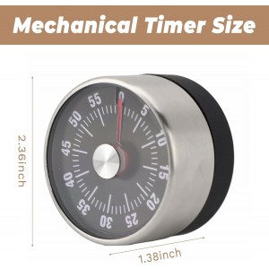 Visual Kitchen Timer,60 Minute Mechanical Egg Timers for Cooking,Classroom,Home,Study