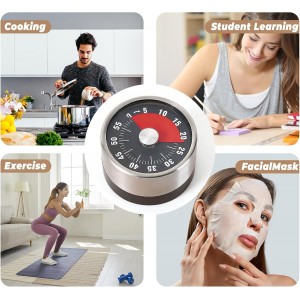 Visual Kitchen Timer,60 Minute Mechanical Egg Timers for Cooking,Classroom,Home,Study