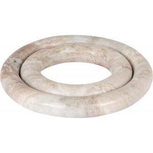 Creative Co-Op Brown Marble Trivets, Set...