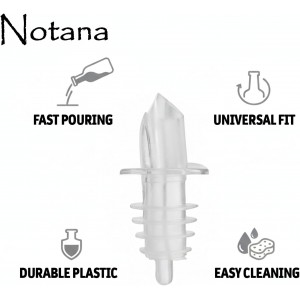 Liquor Bottle Pourers – Clear Speed Pourers with Universal Fit, Drip-Free Alcohol Bottle Pour Spouts for Home Bar, Restaurant, Lounge, and Bartending Use - 12 Pack