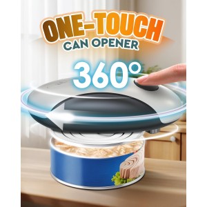 Electric Can Opener, Automatic Rechargeable Can Openers with One-Touch Smooth Edge & Magnetic Lid - Hands-Free Easy-Grip Opener for Seniors with Arthritis and Most Cans