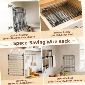 3 Tier Stackable Cooling Rack for Cooking and Baking, Wire Rack for Baking Sheet w/50 Parchment Papers, 13.4