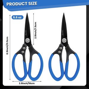 2 Pack Heavy Duty All Purpose Scissors, Stainless Steel Sharp Leather Shears, Cardboard Scissors for Home, Garden, Office, Craft, Sewing