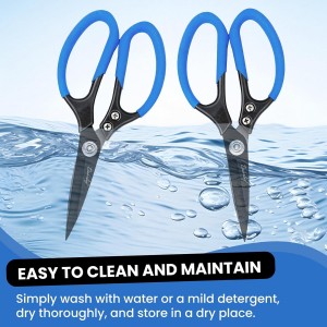2 Pack Heavy Duty All Purpose Scissors, Stainless Steel Sharp Leather Shears, Cardboard Scissors for Home, Garden, Office, Craft, Sewing