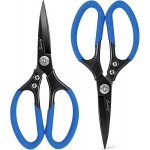 2 Pack Heavy Duty All Purpose Scissors, Stainless Steel Sharp Leather Shears, Cardboard Scissors for Home, Garden, Office, Craft, Sewing