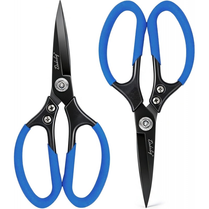 2 Pack Heavy Duty All Purpose Scissors, Stainless Steel Sharp Leather Shears, Cardboard Scissors for Home, Garden, Office, Craft, Sewing