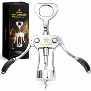 Wine Opener,Heavy-Duty Zinc Alloy Wing C...