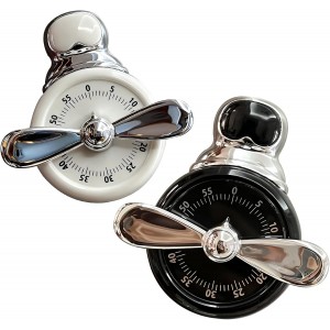 Magnetic Timer, Mechanical Kitchen Cooking Reminder & Student Time Manager, Self-Discipline Alarm Clock for Time Management, Fridge Magnet Timer for Home School Office (White)