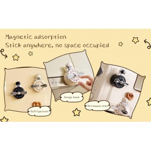 Magnetic Timer, Mechanical Kitchen Cooking Reminder & Student Time Manager, Self-Discipline Alarm Clock for Time Management, Fridge Magnet Timer for Home School Office (White)