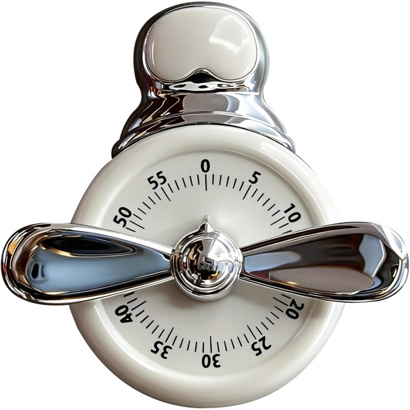 Magnetic Timer, Mechanical Kitchen Cooking Reminder & Student Time Manager, Self-Discipline Alarm Clock for Time Management, Fridge Magnet Timer for Home School Office (White)