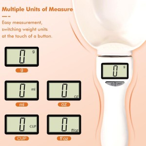 2pcs Digital Measuring Spoon Scale,Electronic Measuring Spoon 800g/0.1g High Precision with Screen,Adjustable Measuring Spoon for Cooking, Pet Food,Daily Meals