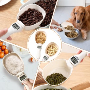 2pcs Digital Measuring Spoon Scale,Electronic Measuring Spoon 800g/0.1g High Precision with Screen,Adjustable Measuring Spoon for Cooking, Pet Food,Daily Meals