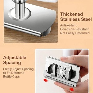 Cap Crack Jar Opener 2026 New Adjustable Multi-Lid Can Opener for Weak Hands - Ergonomic Non-Slip Grip, One-Hand Operation, Opens Bottles Cans Jars Effortlessl (White Green)