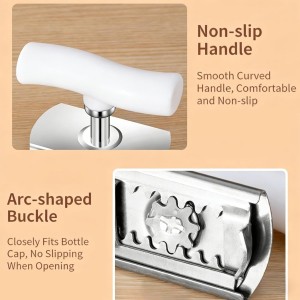 Cap Crack Jar Opener 2026 New Adjustable Multi-Lid Can Opener for Weak Hands - Ergonomic Non-Slip Grip, One-Hand Operation, Opens Bottles Cans Jars Effortlessl (White Green)