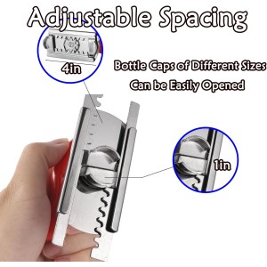 Cap Crack Jar Opener 2026 New Adjustable Multi-Lid Can Opener for Weak Hands - Ergonomic Non-Slip Grip, One-Hand Operation, Opens Bottles Cans Jars Effortlessl (White Green)
