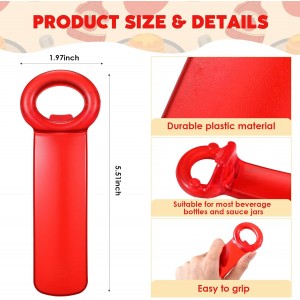 4 Pcs Jar Lid Opener, Plastic Jar Lid Openers for Seniors with Arthritis, Weak Hands, Carpal Tunnel Sufferers, Can Bottle Opener Gripper Bottle Openers Kitchen Accessories Easy Grip Tool