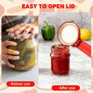 4 Pcs Jar Lid Opener, Plastic Jar Lid Openers for Seniors with Arthritis, Weak Hands, Carpal Tunnel Sufferers, Can Bottle Opener Gripper Bottle Openers Kitchen Accessories Easy Grip Tool