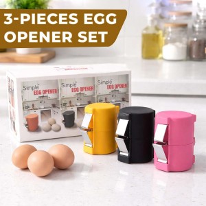 3Pcs Egg Shell Opener,2026 New Egg Cracker Tool for Raw Eggs,Stainless Steel Eggshell Breaker Egg Shell Cutter Kitchen Gadgets,Hard Boiled Egg Peeler Egg Cube Egg Separator Handheld easy to use daily