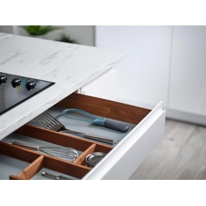 Joseph Joseph Twist Whisk 2-In-1 Collapsible Balloon and Flat Whisk Silicone Coated Steel Wire, Sky Blue (Pack of 2)