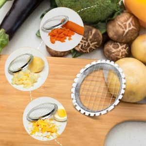 Egg Chopper Stainless Steel Egg Slicer Fruit Cube Salads Cutters Tomato Cutter Potato Cutter as pictures