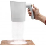 Electric Flour Sifter, Handheld Battery Operated Stainless Steel Mesh Shaker, Fine Mesh Cup Shape Powder Shaker Strainer Kitchen Cooking Baking Pastry Tools 4 Cup/1L Capacity