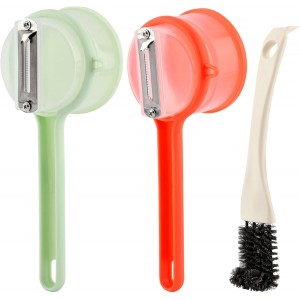 2Pcs Peeler with Container, Fruit and Ve...