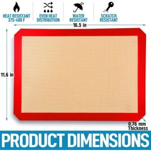Silicone Baking Mats Set of 3 - Small (12