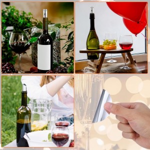 25 Pcs Silver Wine Pourer Liquor Stopping Pouring Discs Thin Round Aluminum Foil Wine Whisky Pourer Drop Reusable Spout Disks for Beverage Beer Bottle Liquid Dispenser Bar Party Christmas Gift