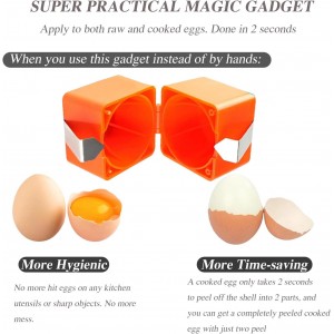 Egg Shell Opener, Egg Cracker Tool, Egg Peeler, Egg Peeler Tool for Hard Boiled Eggs New Kitchen Gadgets for Raw Egg - Red